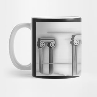 Black and white  Monumental Classical columns Mug